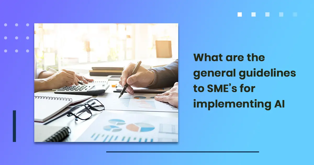 What are the general guidelines to SME’s for implementing AI